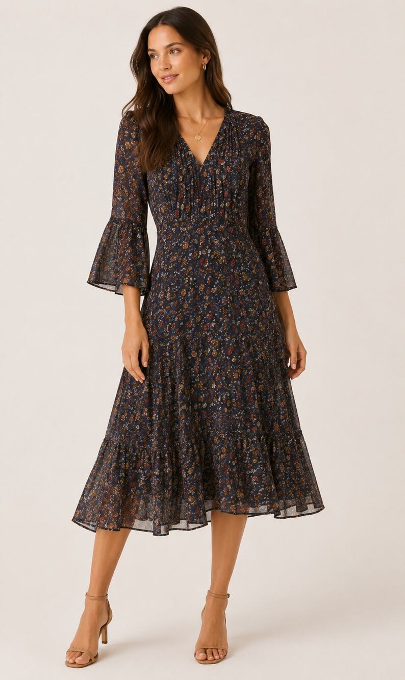 NWT Veronica Beard Shireen Floral Dress Ink Multi Size 8